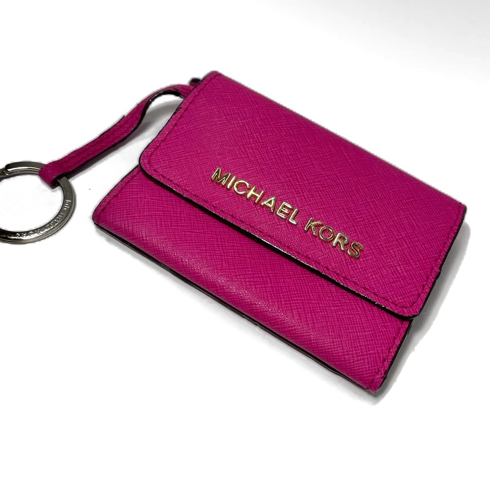 Michael Kors Pink Saffiano Leather Wallet